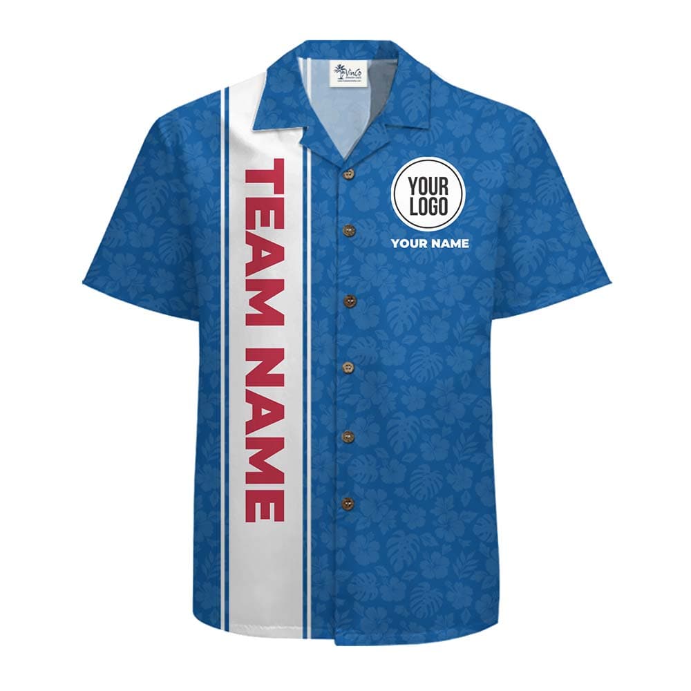Custom Team Logo And Name Tropical Hawaiian Shirt