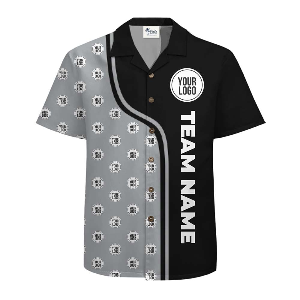 Custom Team Spirit Color Block Button Up Shirt