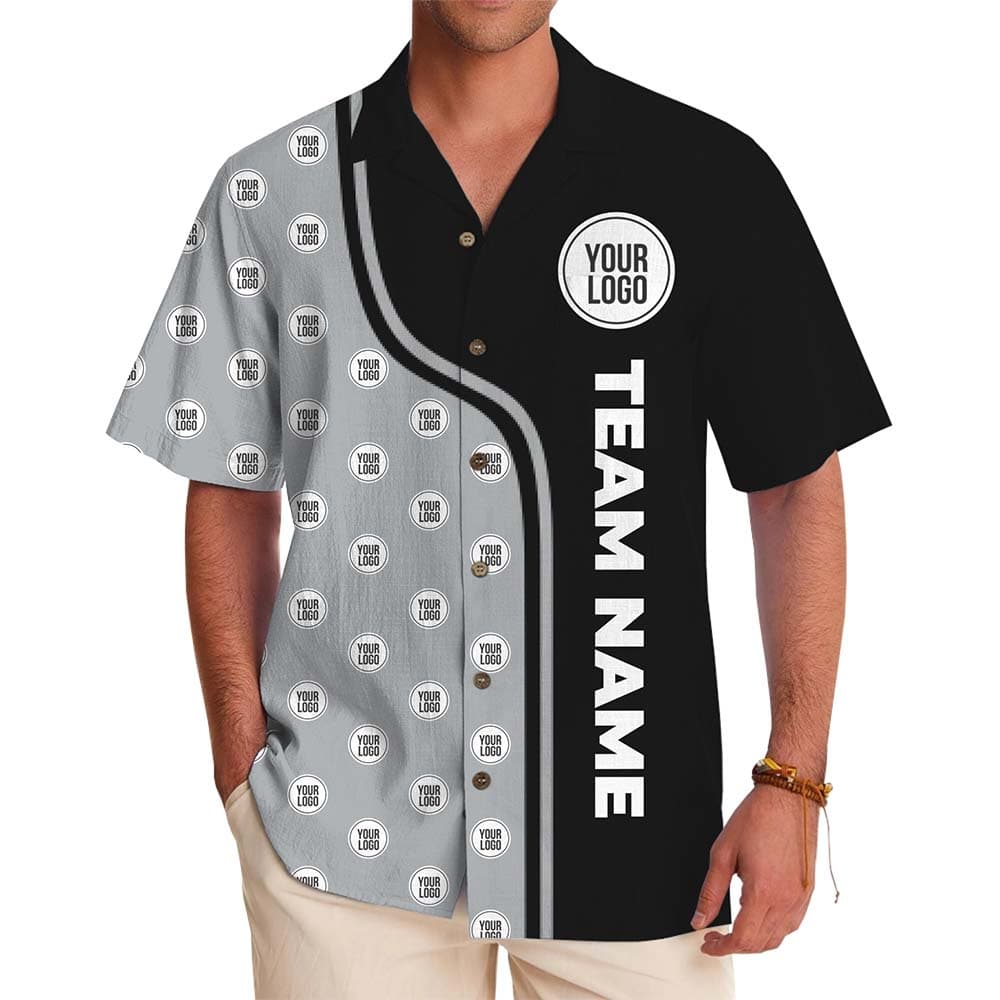 Custom Team Spirit Color Block Button Up Shirt