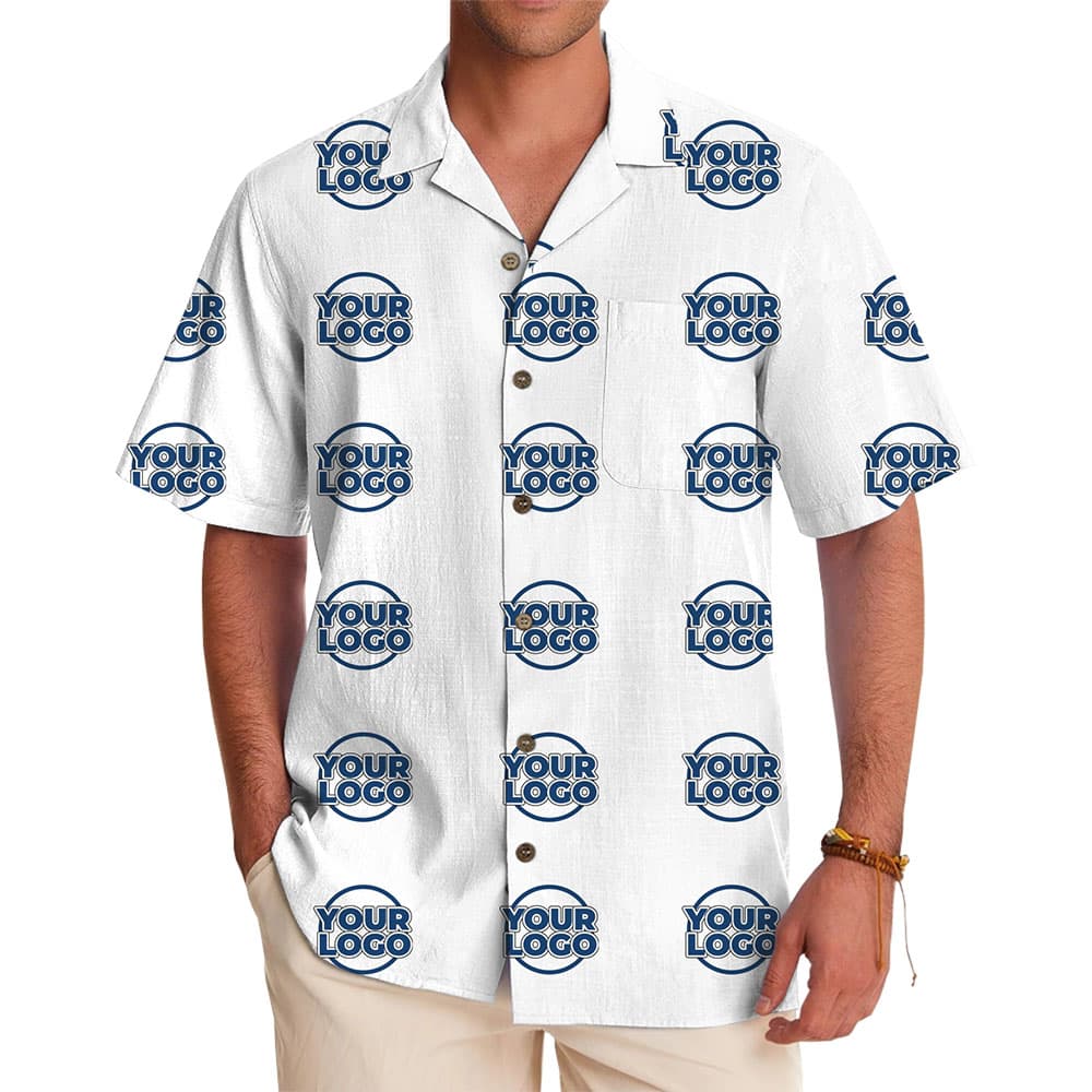 Executive Repeat Custom Logo Hawaiian Shirt