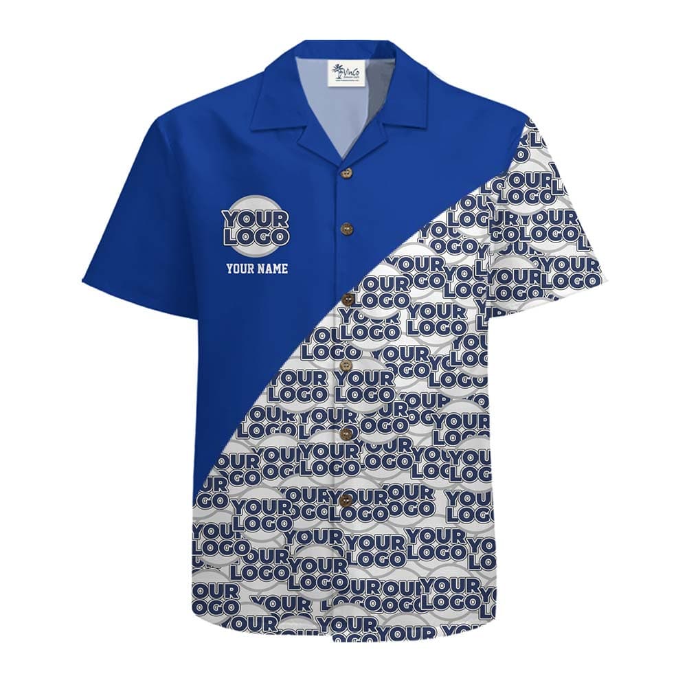 Executive Split Custom Logo Name Shirt With Preview