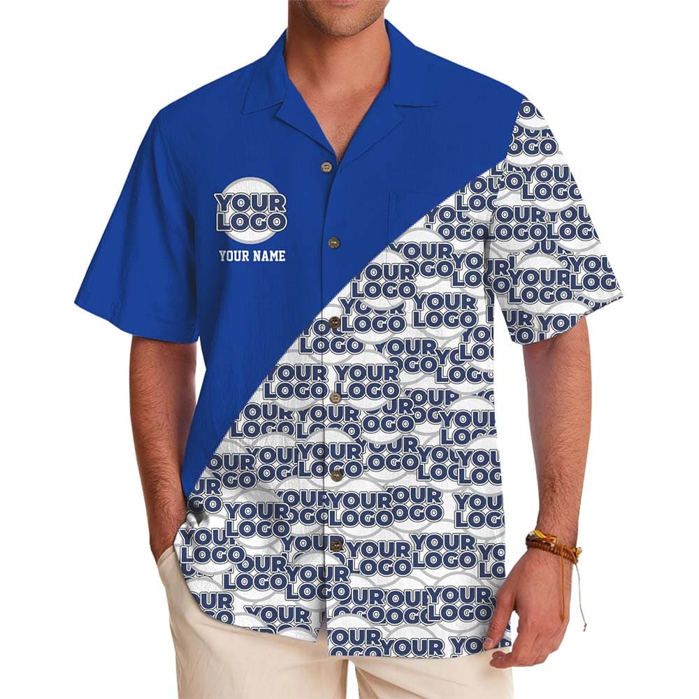 Executive Split Custom Logo Name Shirt With Preview