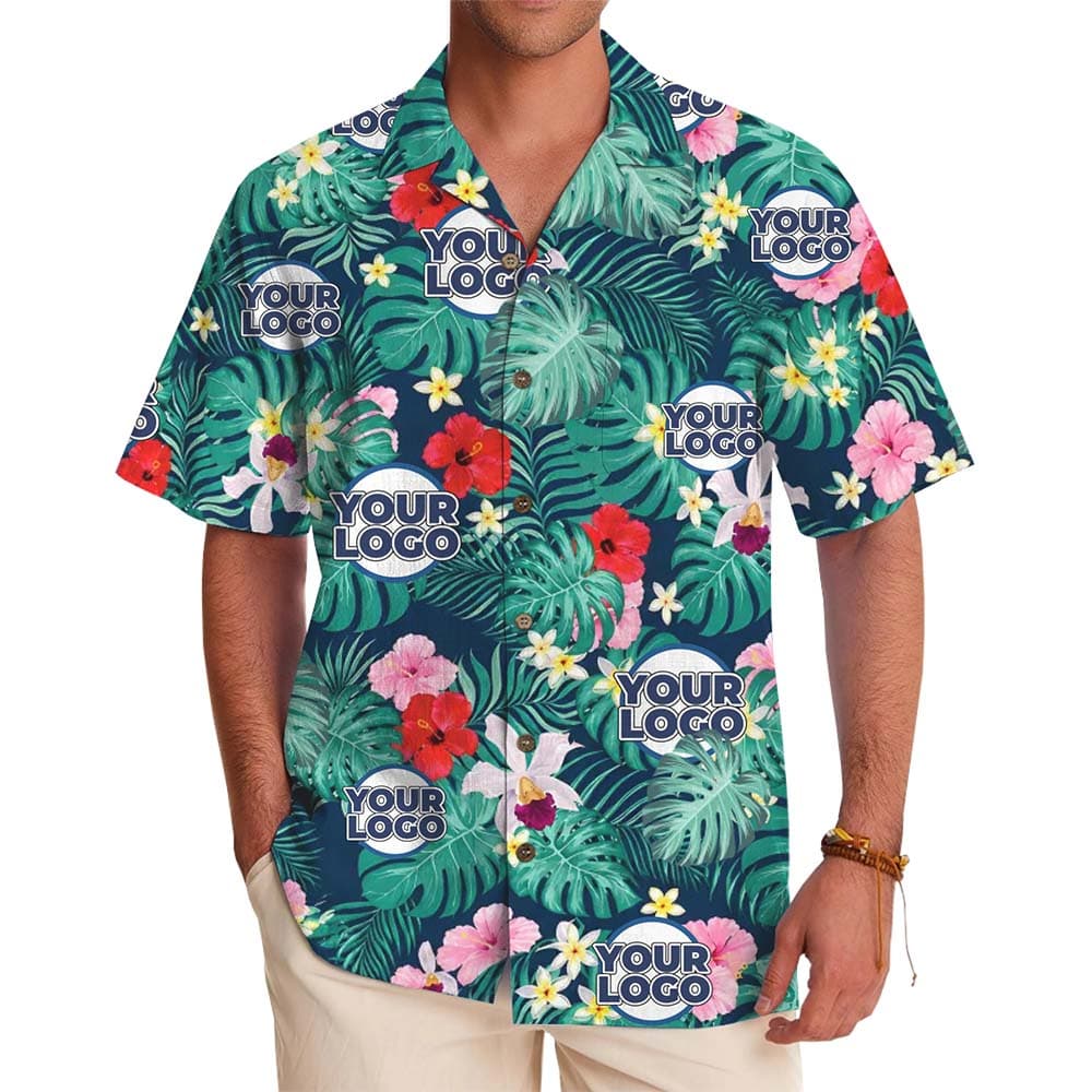 Hibiscus Garden Custom Logo Hawaiian Shirt With Live Preview