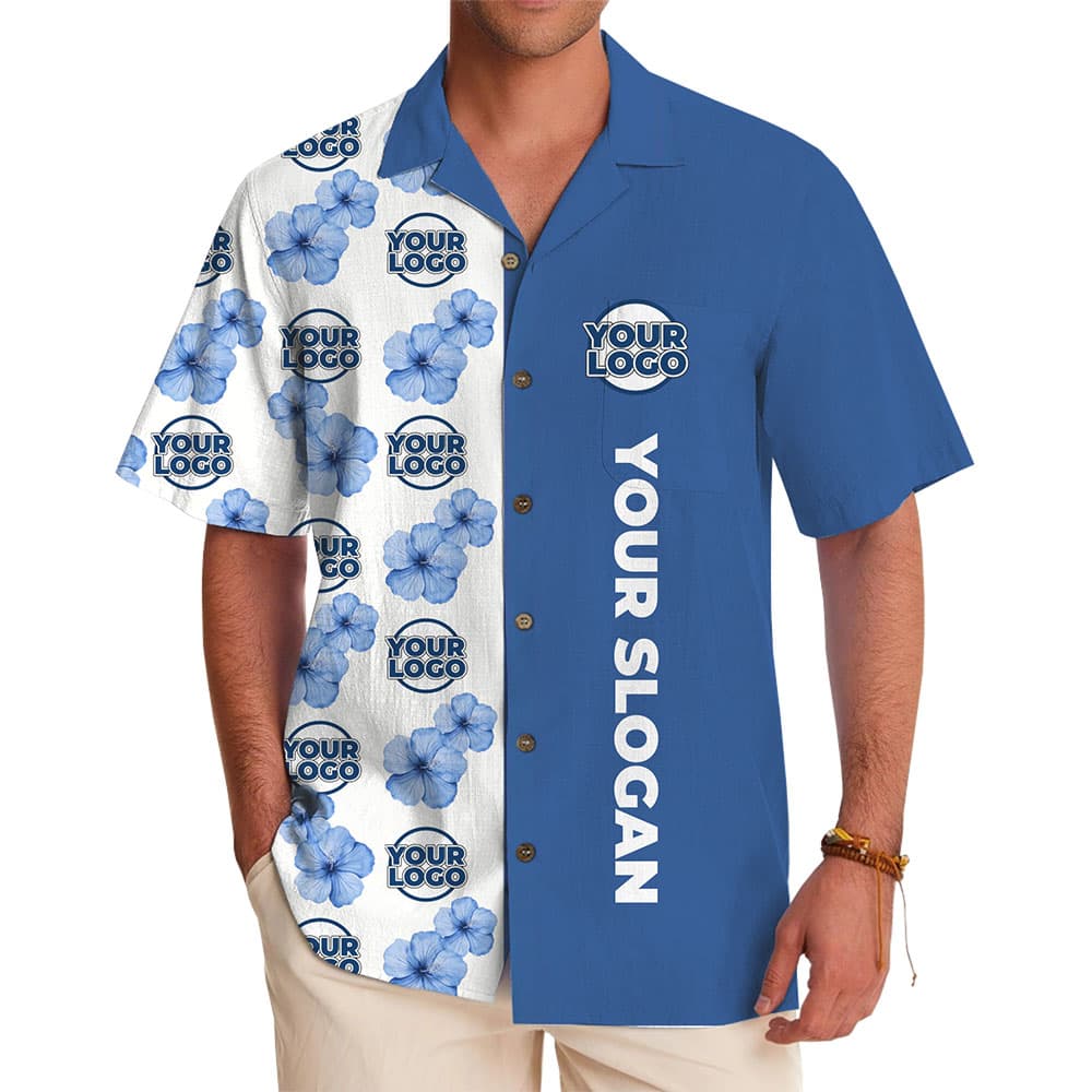 Island Bloom Custom Hawaiian Shirt With Logo Text And Color