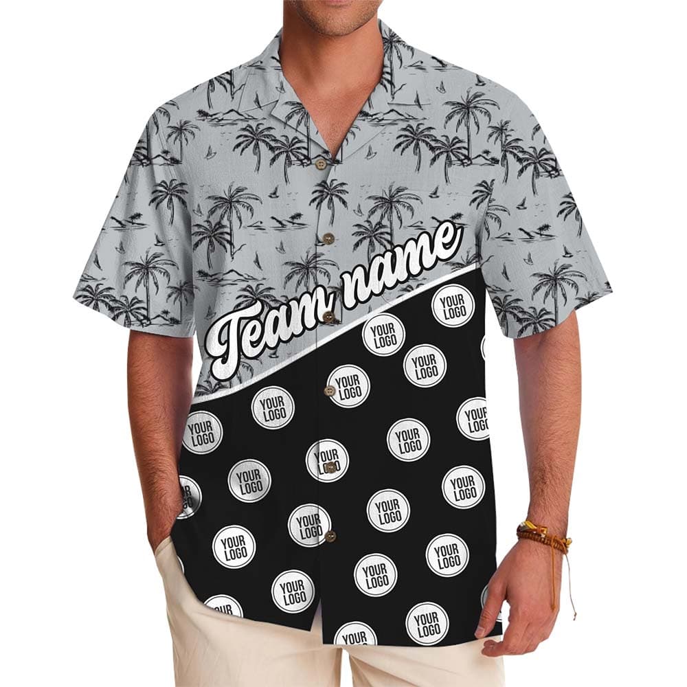Island Team Custom Logo And Name Hawaiian Shirt