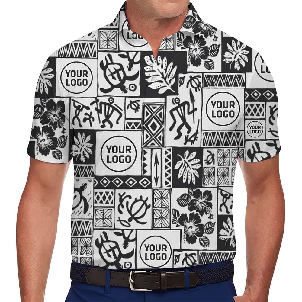 Island Turtle Custom Logo Collared Polo Shirt