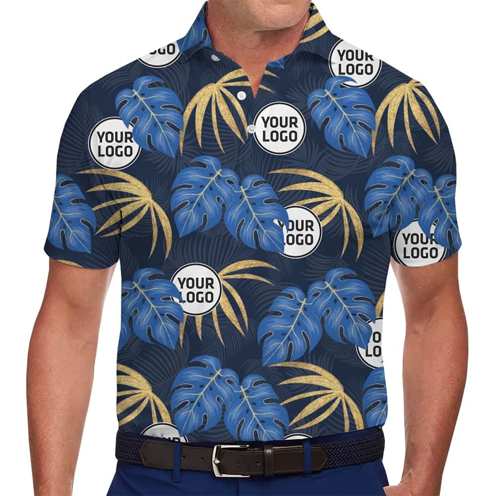 Monstera Leaf Custom Brand Polo Shirt
