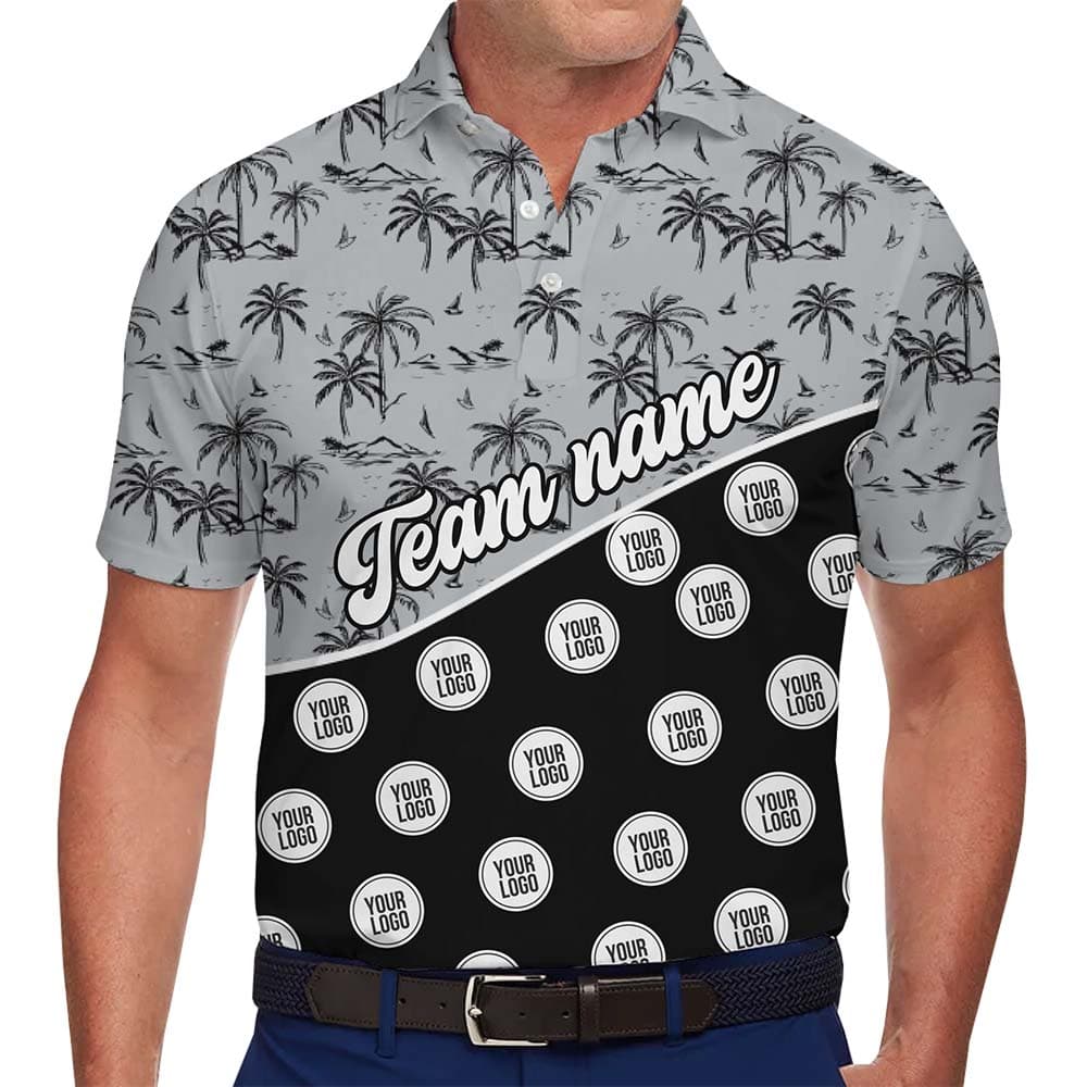 Palm Coast Custom Team Name And Logo Polo Shirt