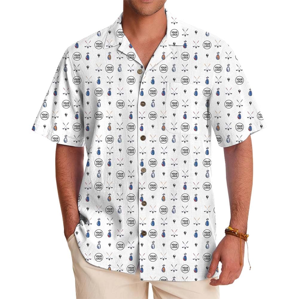 Personalized Golf Club Button Up Shirt With Your Logo Printed
