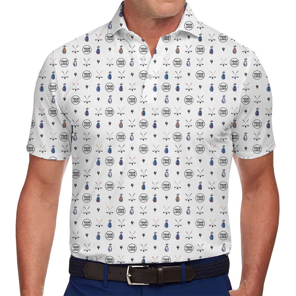 Personalized Golf Lover Logo Polo Shirt With Preview