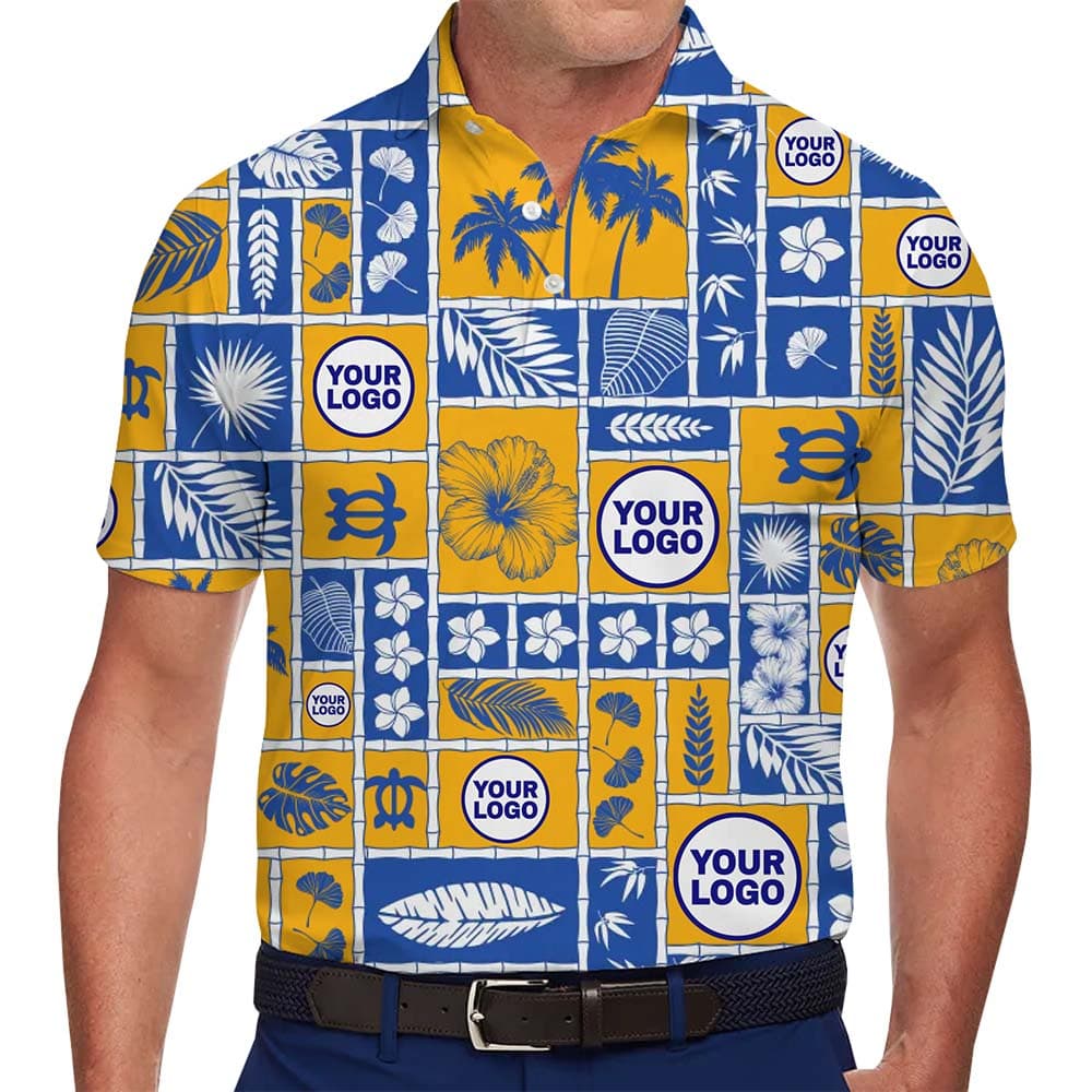 Personalized Island Flower Logo Polo Shirt