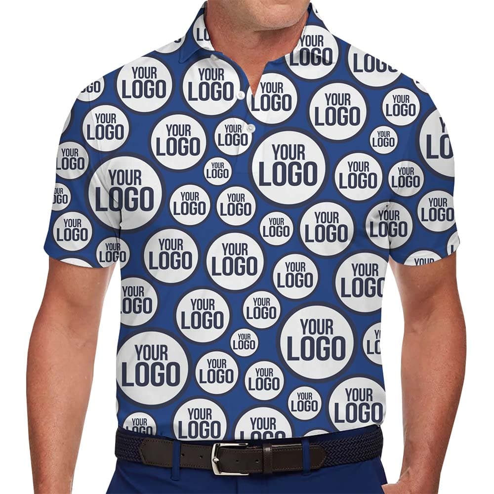 Personalized Your Logo All Over Polo Shirt With Instant Preview