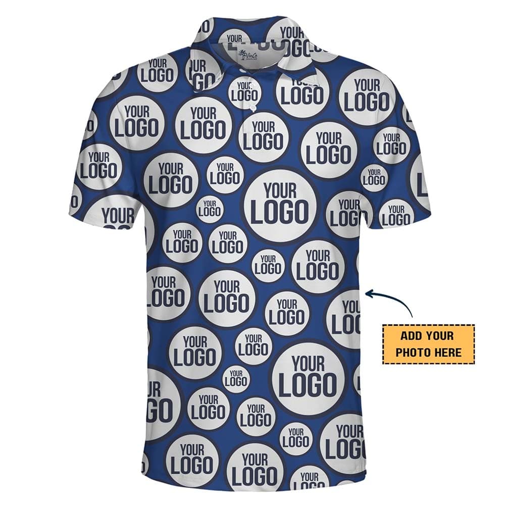Personalized Your Logo All Over Polo Shirt With Instant Preview