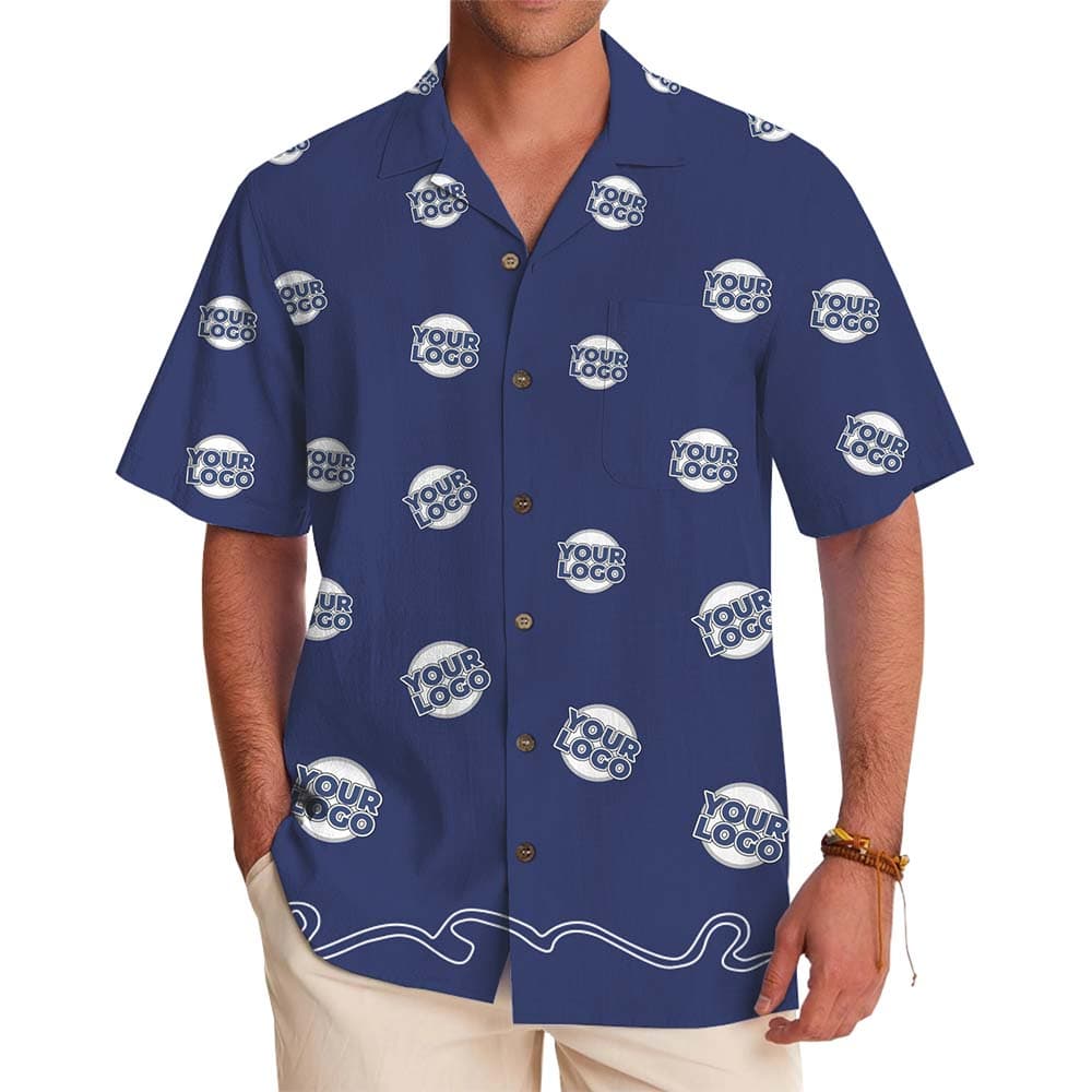 Signature Custom Logo All Over Print Hawaiian Shirt