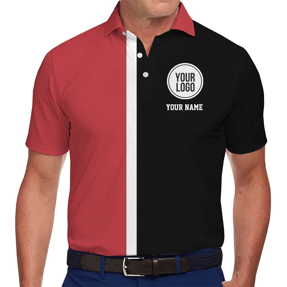 Signature Custom Logo Color Block Polo Shirt