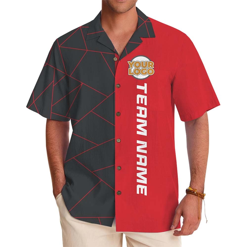 Team Spirit Custom Logo Button Up Shirt With Name