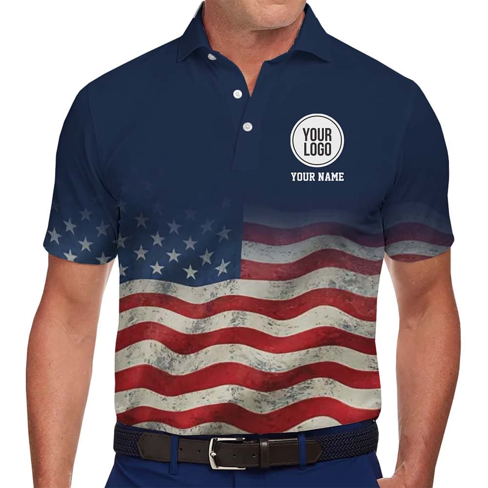 Team USA Custom Logo And Name Collared Polo Shirt