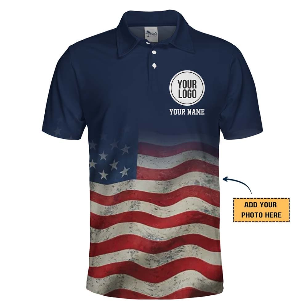 Team USA Custom Logo And Name Collared Polo Shirt