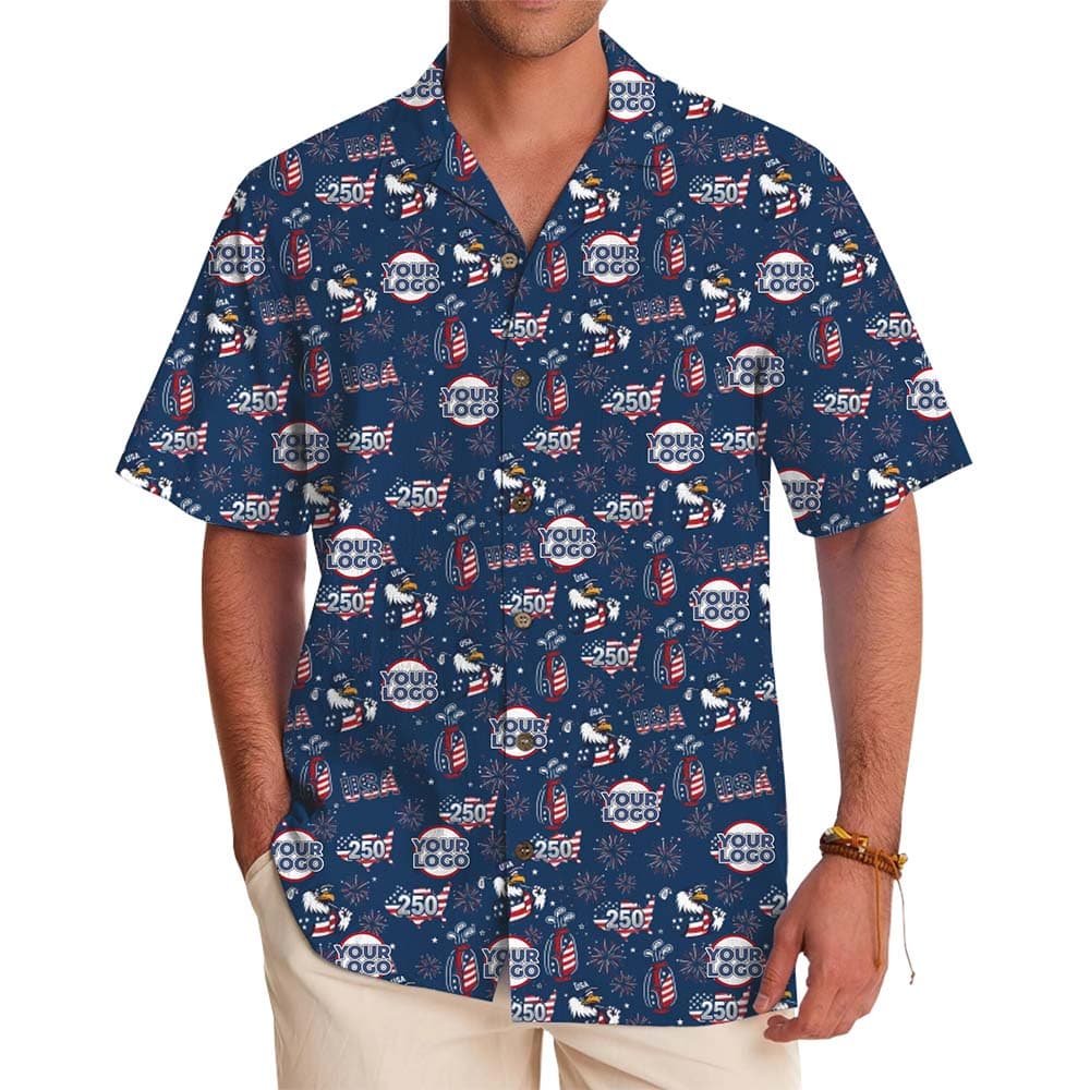 USA Eagle Golf 250 Celebration Hawaiian Shirt With Your Logo