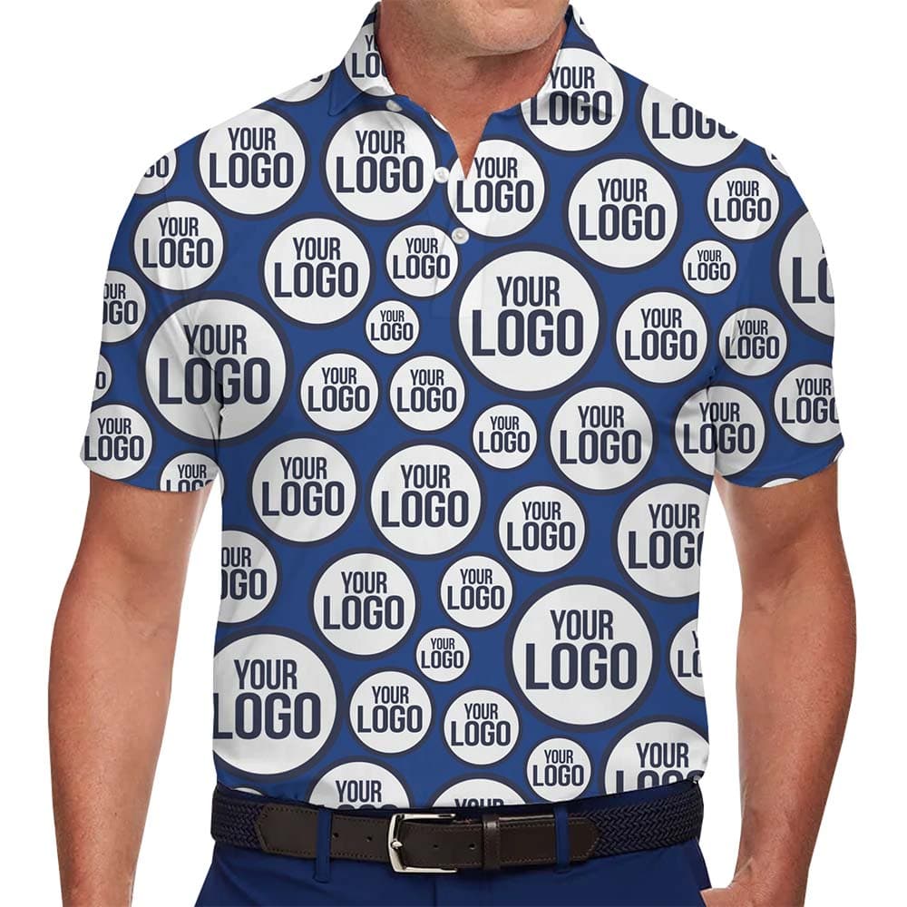 All Over Print Custom Logo Collared Polo Shirt No Minimum