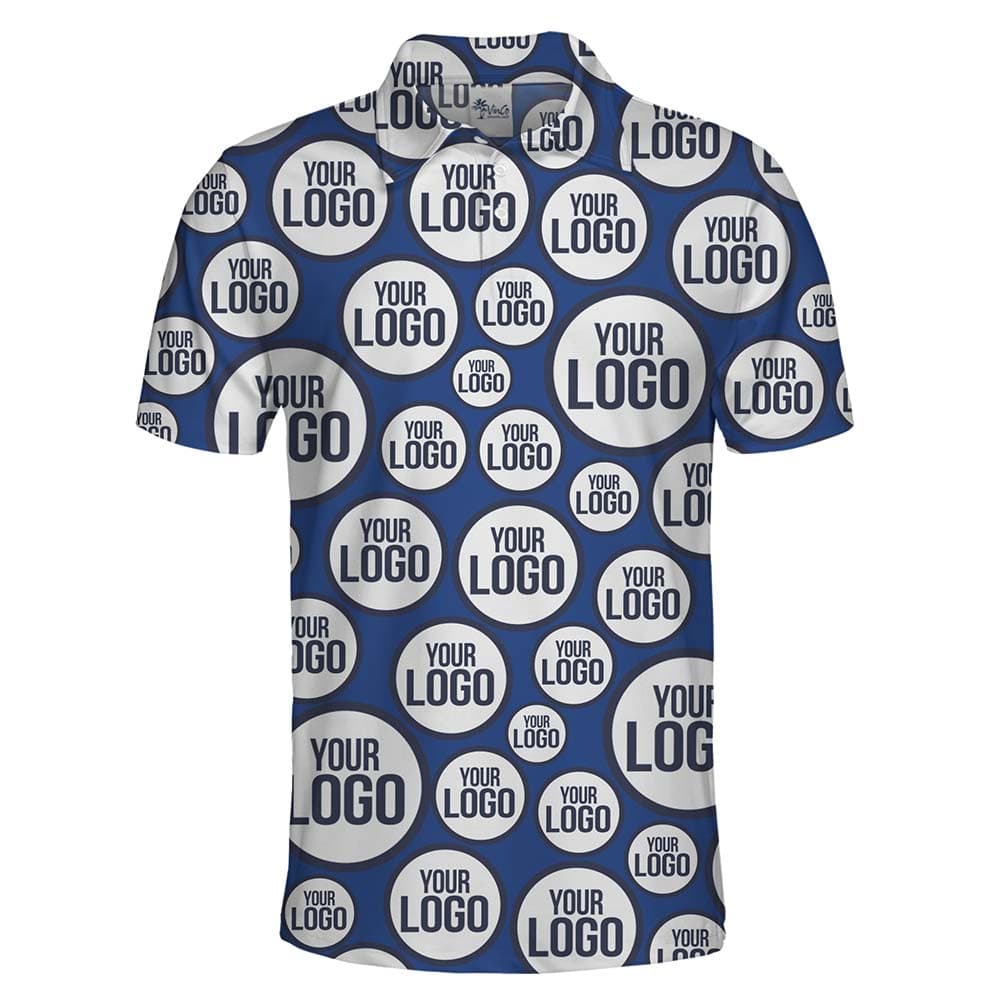 All Over Print Custom Logo Collared Polo Shirt No Minimum