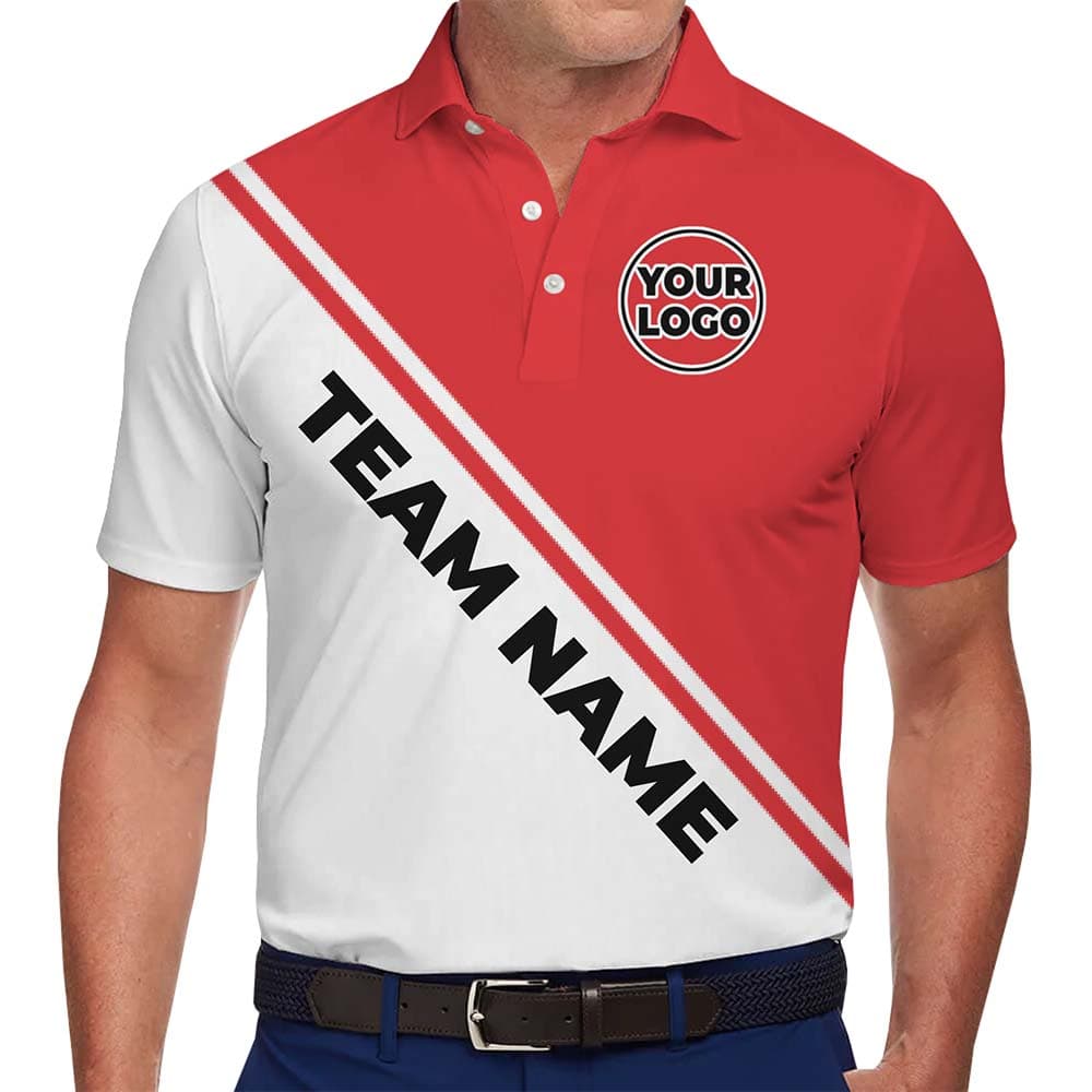 Color Block Team Name And Logo Polo Shirt