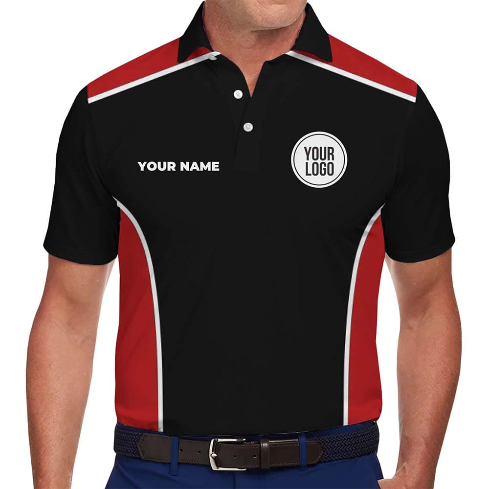 Corporate Team Polo Shirt with Custom Logo and Name
