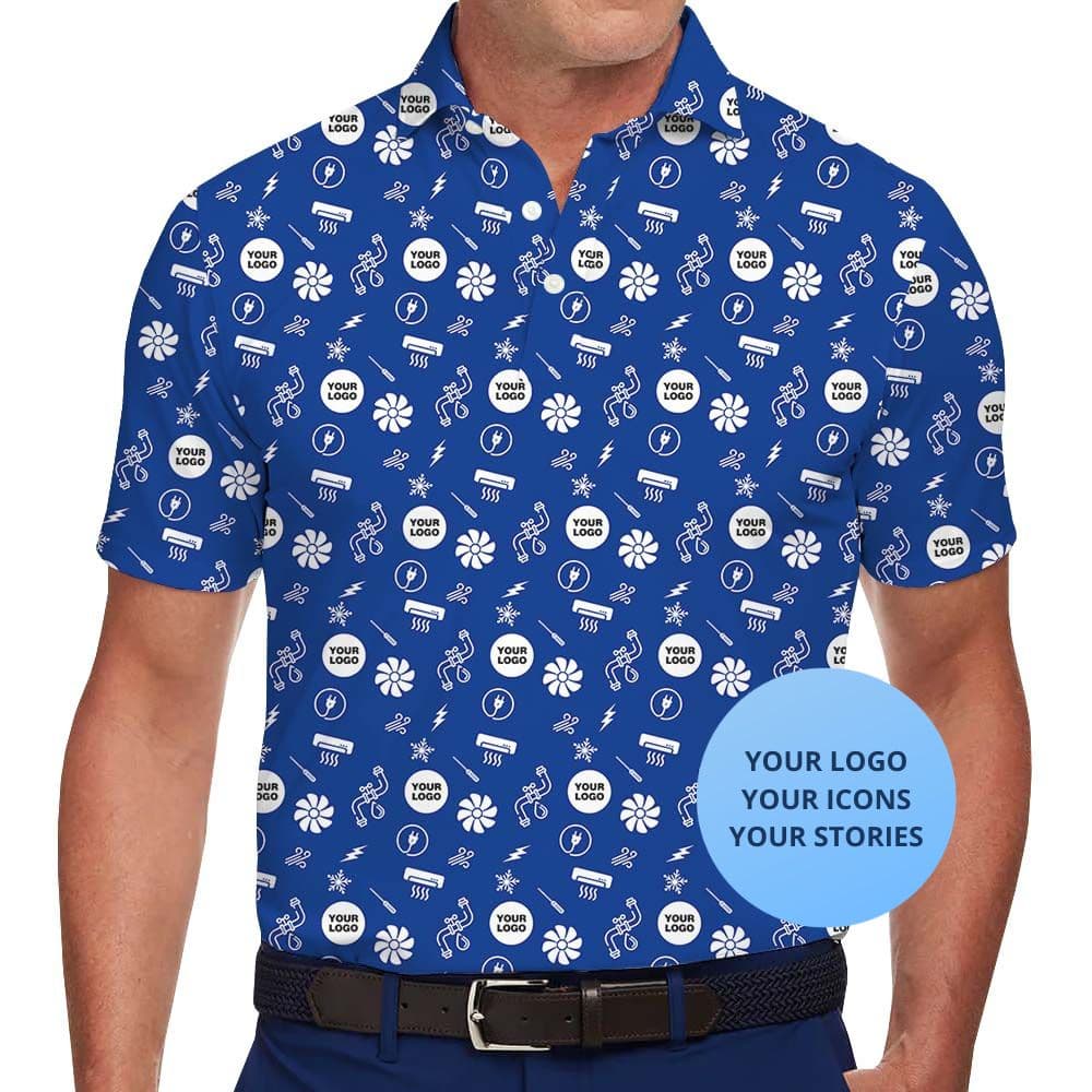 Custom All Over Business Polo Shirt With Preview