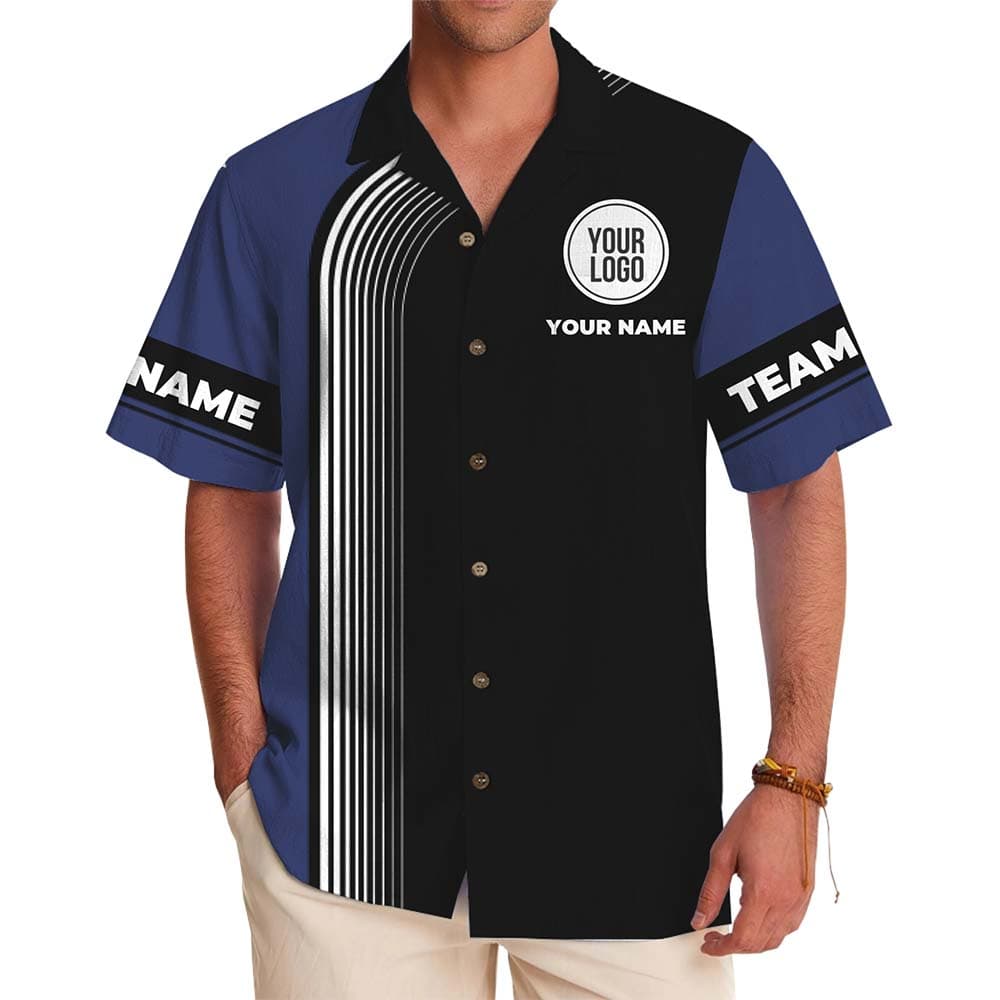 Custom Club Logo and Color Hawaiian Shirt With Name