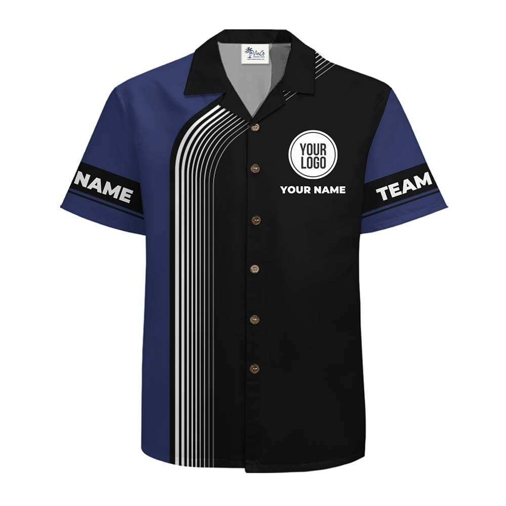 Custom Club Logo and Color Hawaiian Shirt With Name
