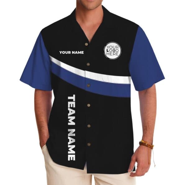 Custom Company Logo Vacation Team Hawaiian Shirt