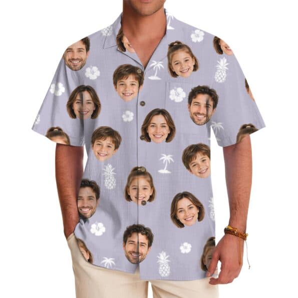 Custom Face Hawaiian Shirt For Family