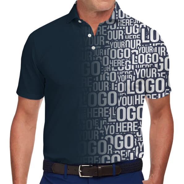 Custom Logo Gradient Polo Shirt