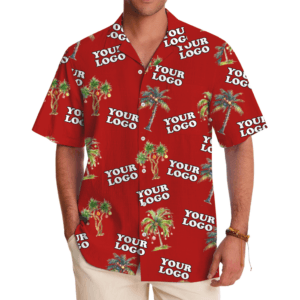 Custom Logo Palm Tree Hawaiian Shirt