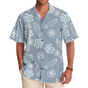 Custom Logo Tropical Surf Hawaiian Shirt
