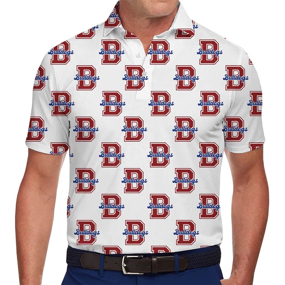 Custom Mascot Monogram Collared Polo Shirt