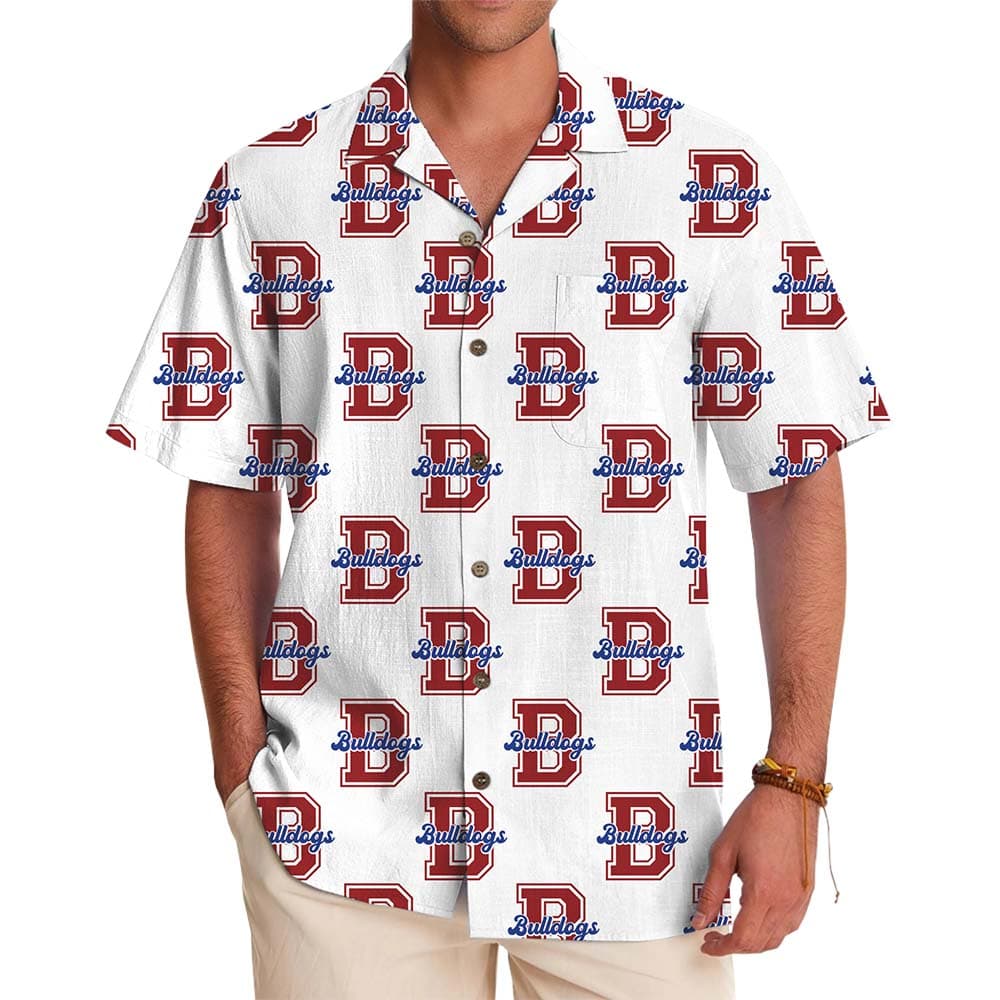 Custom Monogram Mascot Hawaiian Shirt For Team