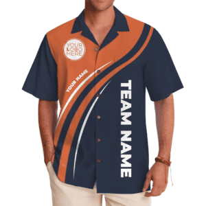 Custom Wave Stripe Hawaiian Shirt