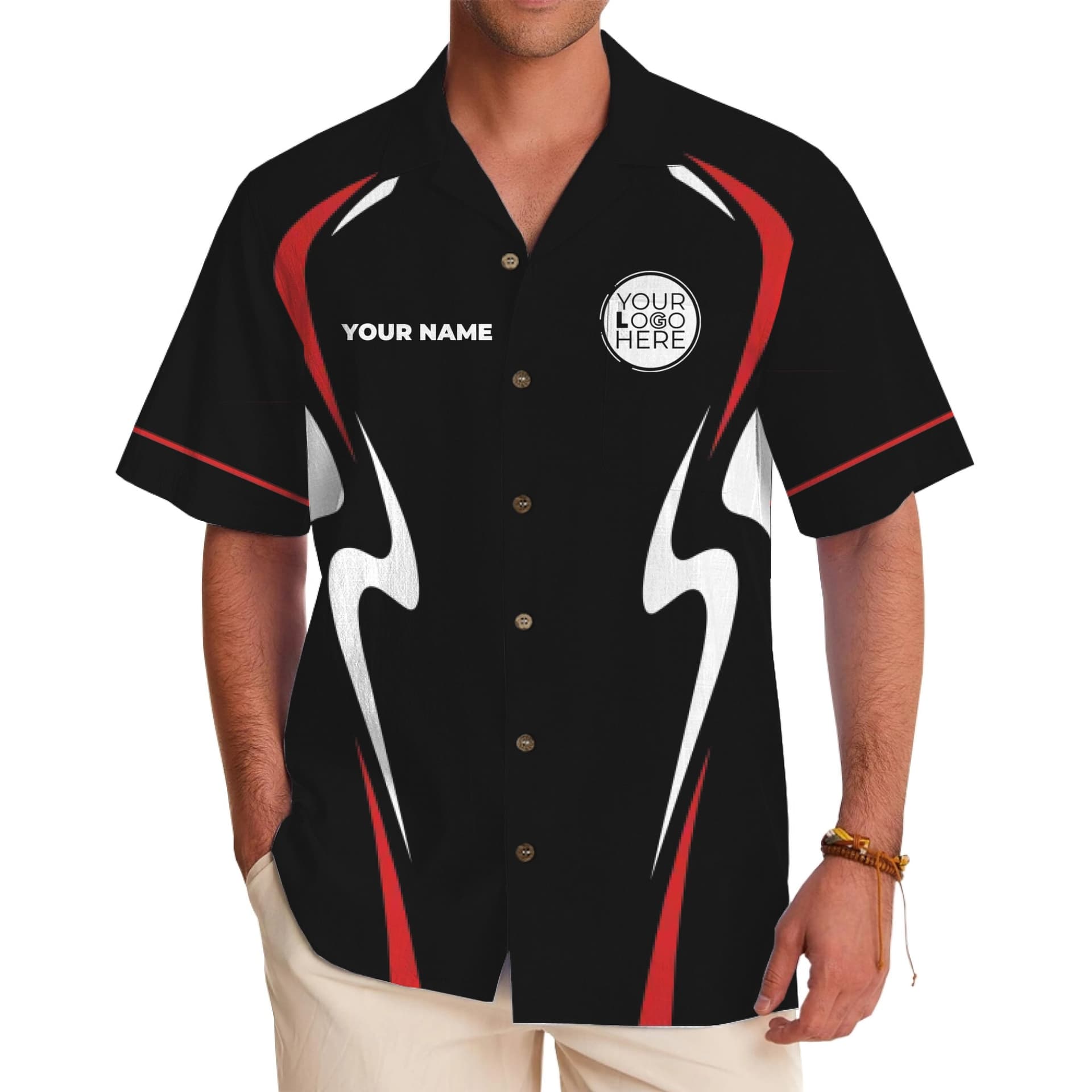 Logo Custom Business Group Hawaiian Shirt