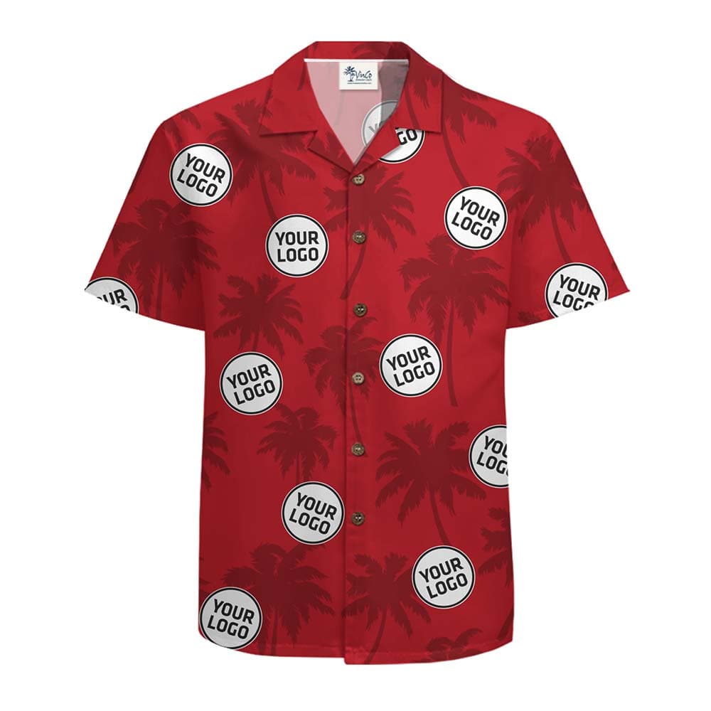 Palm Tree Island Hawaiian Shirt With Custom Logo