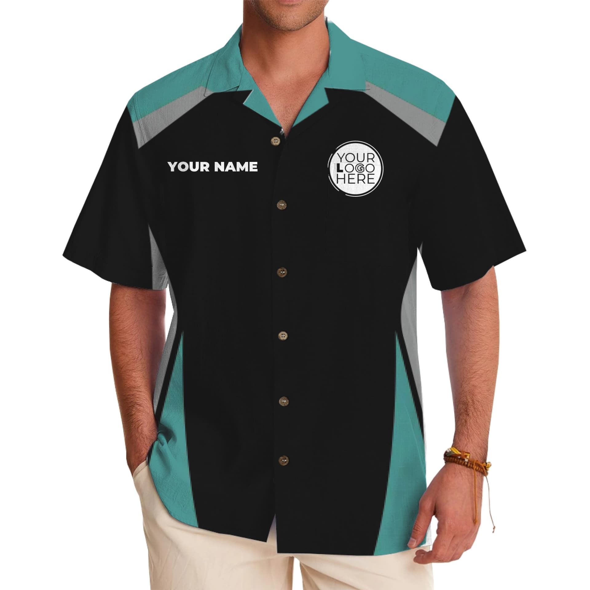 Personalized Business Logo Hawaiian Shirt for Teams