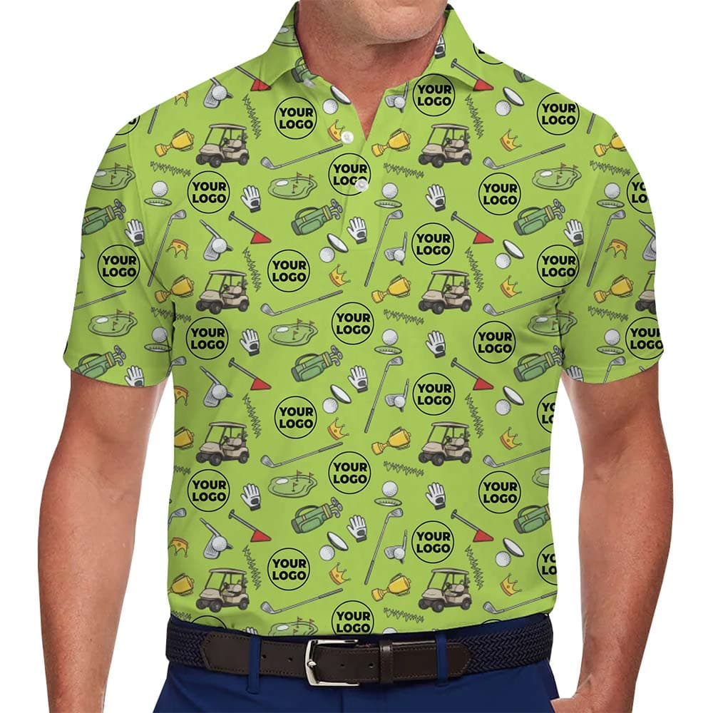 Personalized Golf Pattern Polo Shirt With Your Logo