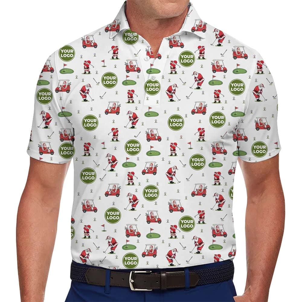 Santa Golf Polo Shirt with Your Logo