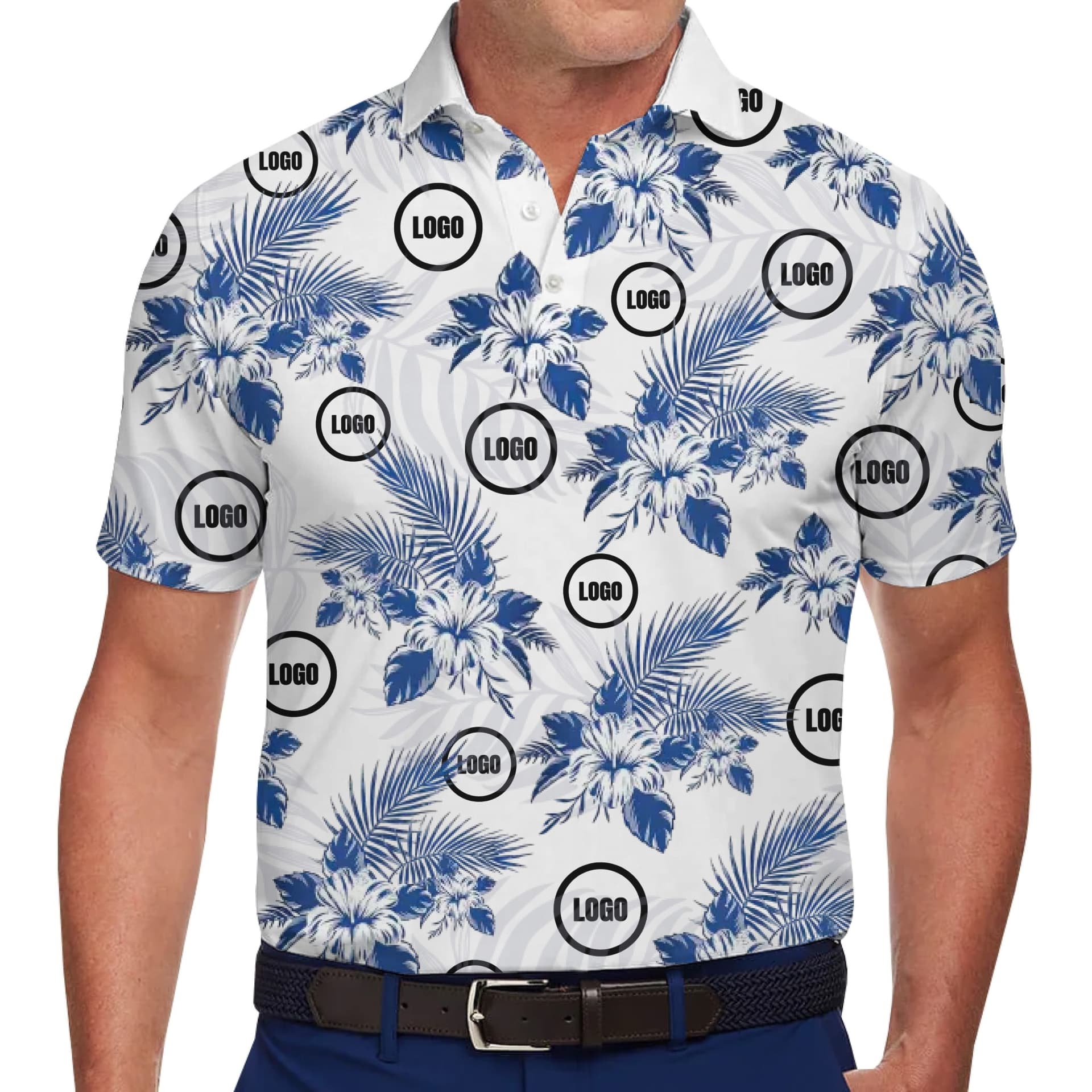 Company Custom Logo Vacation Summer Polo Shirt