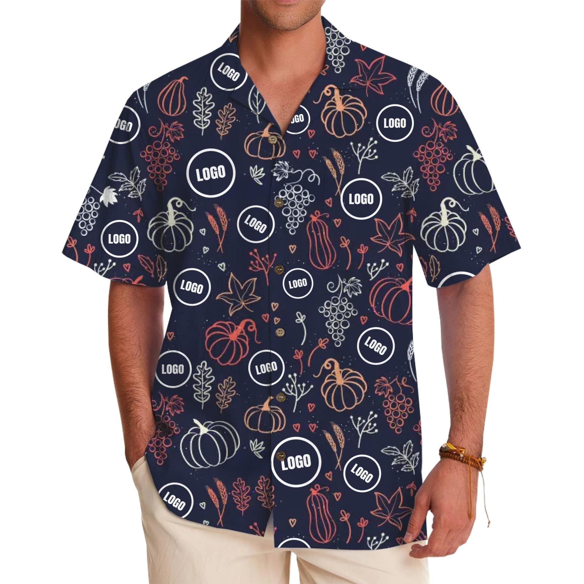 Hawaiian Custom Logo Halloween Shirt for Family & Teams