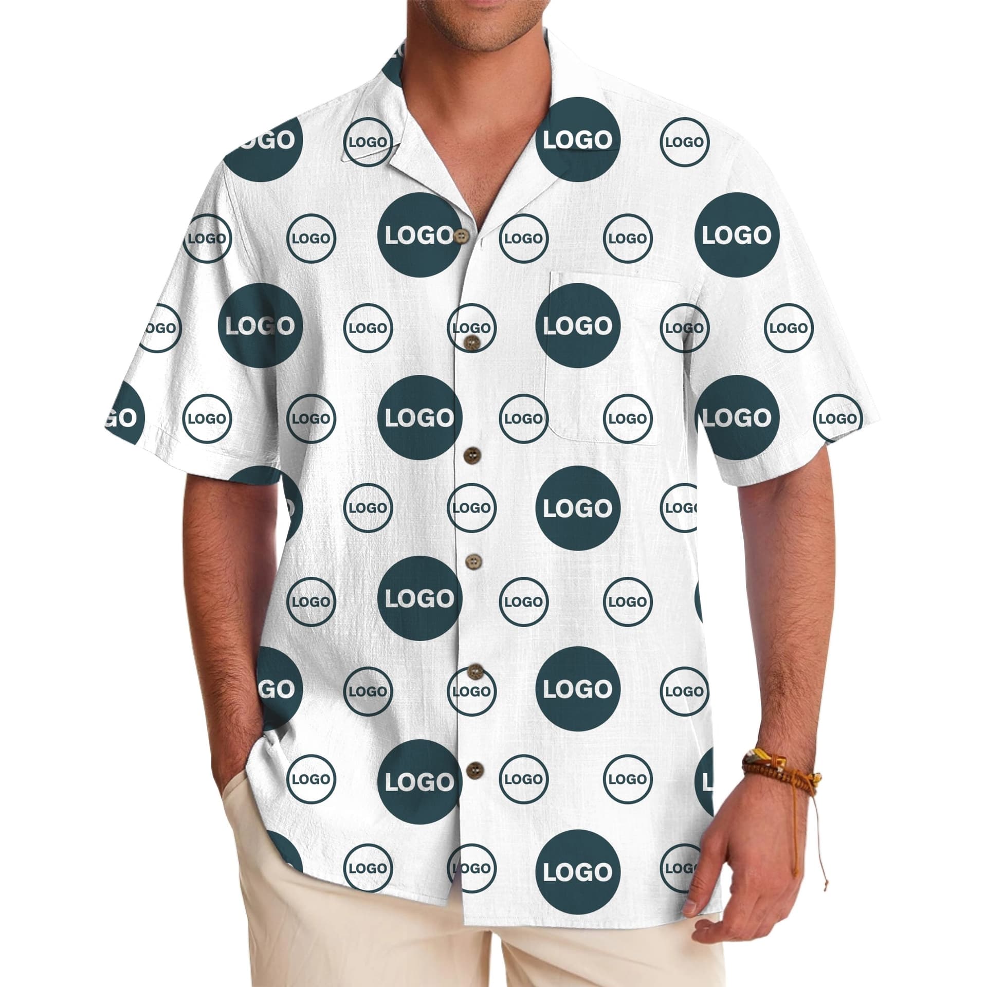 Custom Hawaiian Shirt For Teams Up To Two Logos