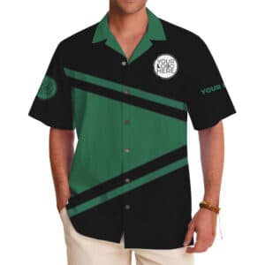 Custom Logo Dynamic Stripe Hawaiian Shirt