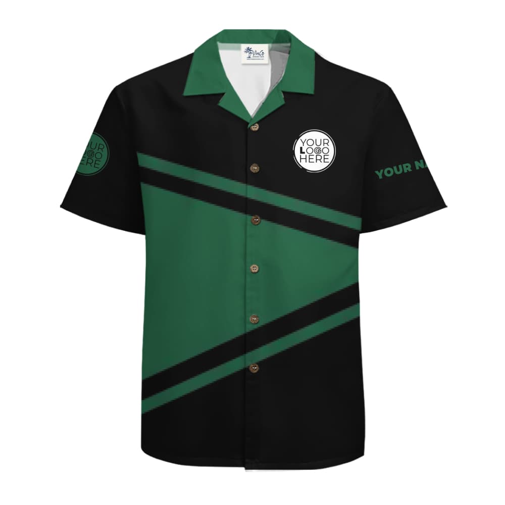Custom Logo Dynamic Stripe Hawaiian Shirt