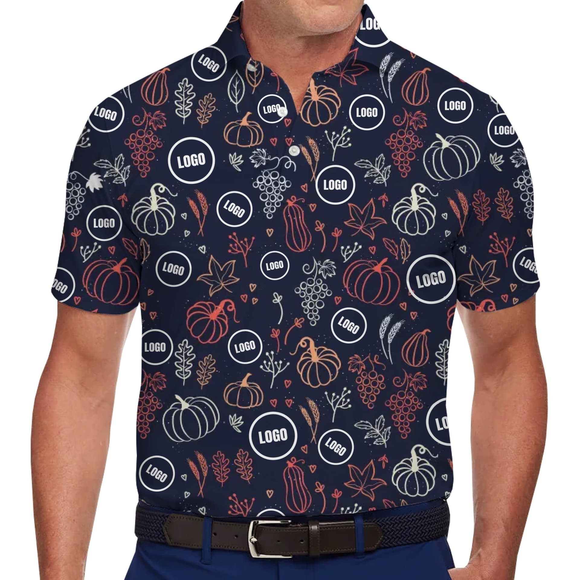 Custom Logo Halloween Polo Shirt for Family & Teams