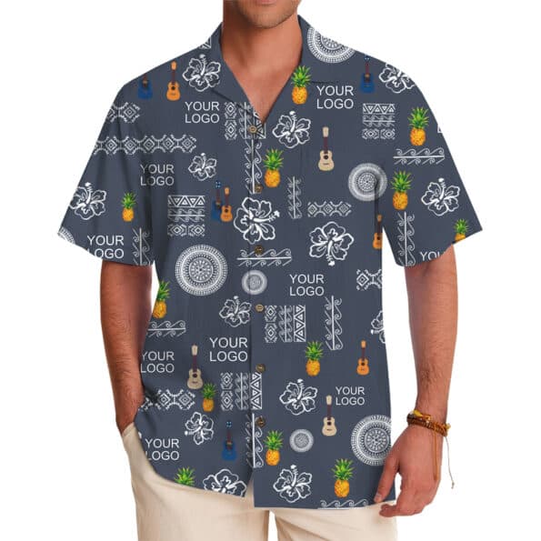Custom Logo Vintage Aloha Shirt With Live Preview